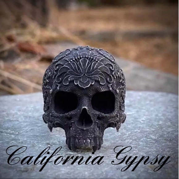 Etched Skull Men’s Women’s Ring - Picture 1 of 5